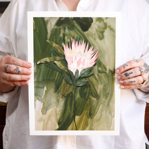 Open image in slideshow, Catherine_Holtzhausen_limited_Edition_Fine_Art_Print_King_Protea_Flower
